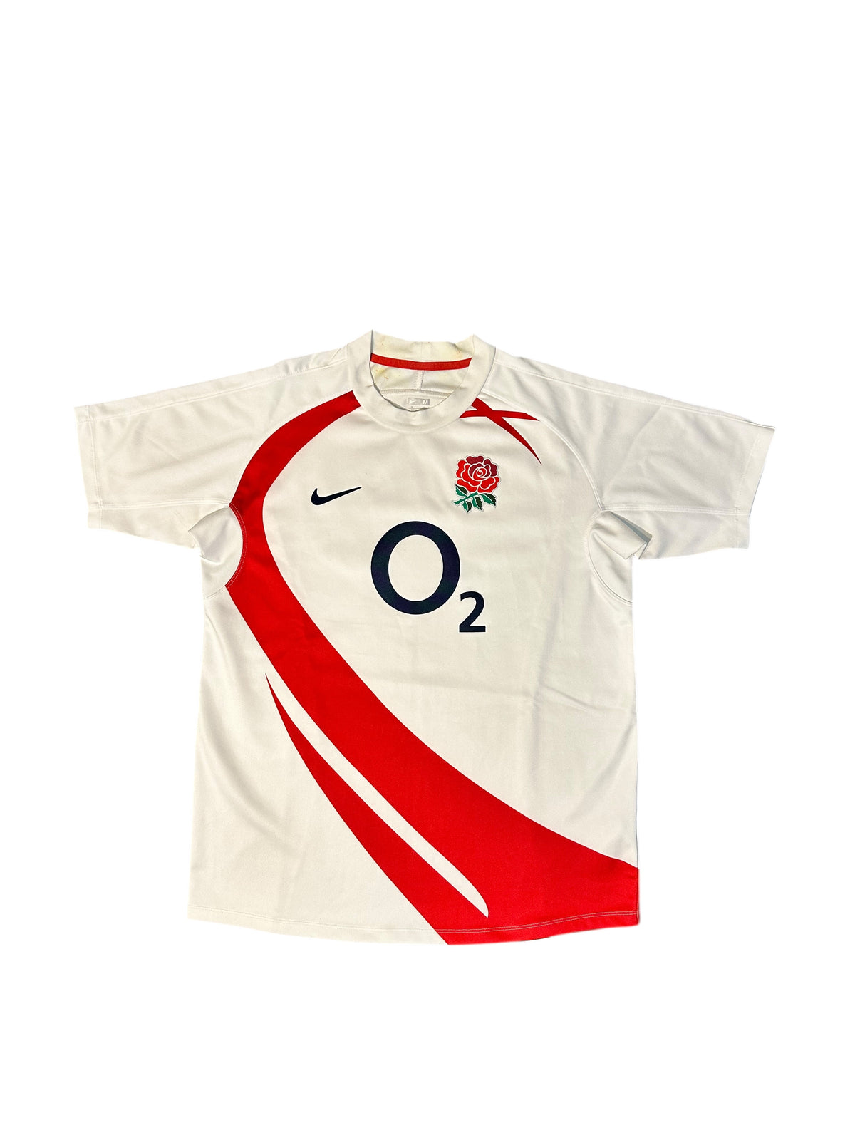 England o2 Rugby Union Home Shirt 2007 2009 World Cup Jersey Top - Mens Medium
