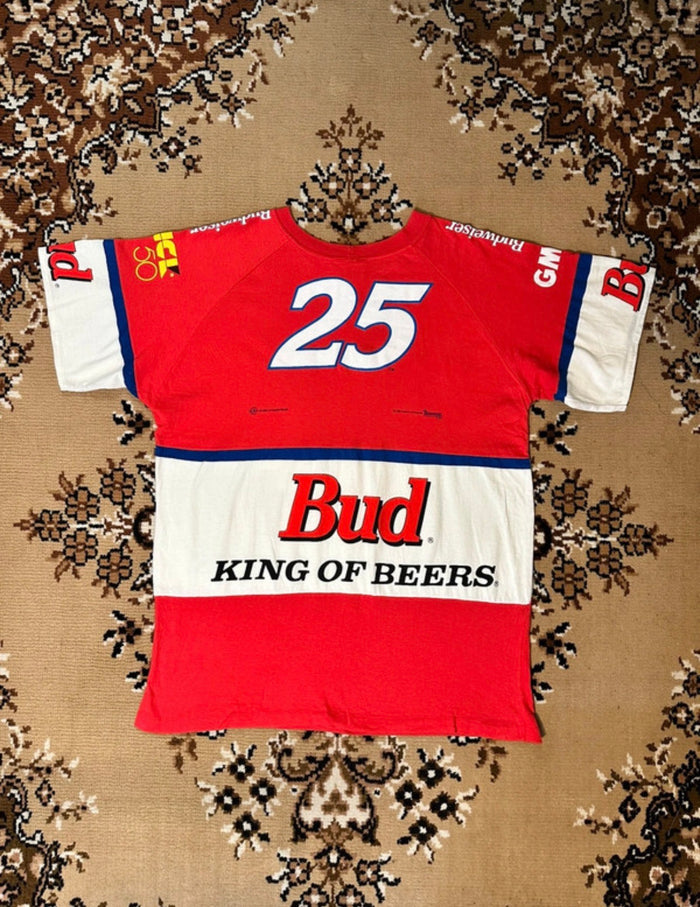 Vintage 90’s Bud King Of Beers Nascar Racing Single Stitch T-shirt - Size: Medium