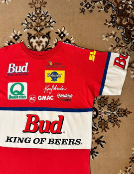 Vintage 90’s Bud King Of Beers Nascar Racing Single Stitch T-shirt - Size: Medium