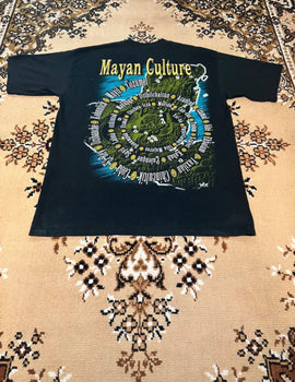 Vintage Mayan Culture Black T-shirt - Size: XL