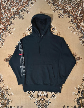 Nike x Supreme Black Pullover Embroidered Hoodie - Size: Small