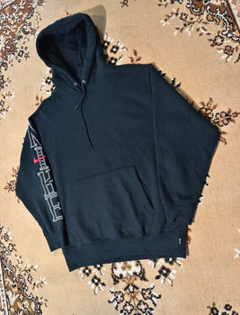 Nike x Supreme Black Pullover Embroidered Hoodie - Size: Small