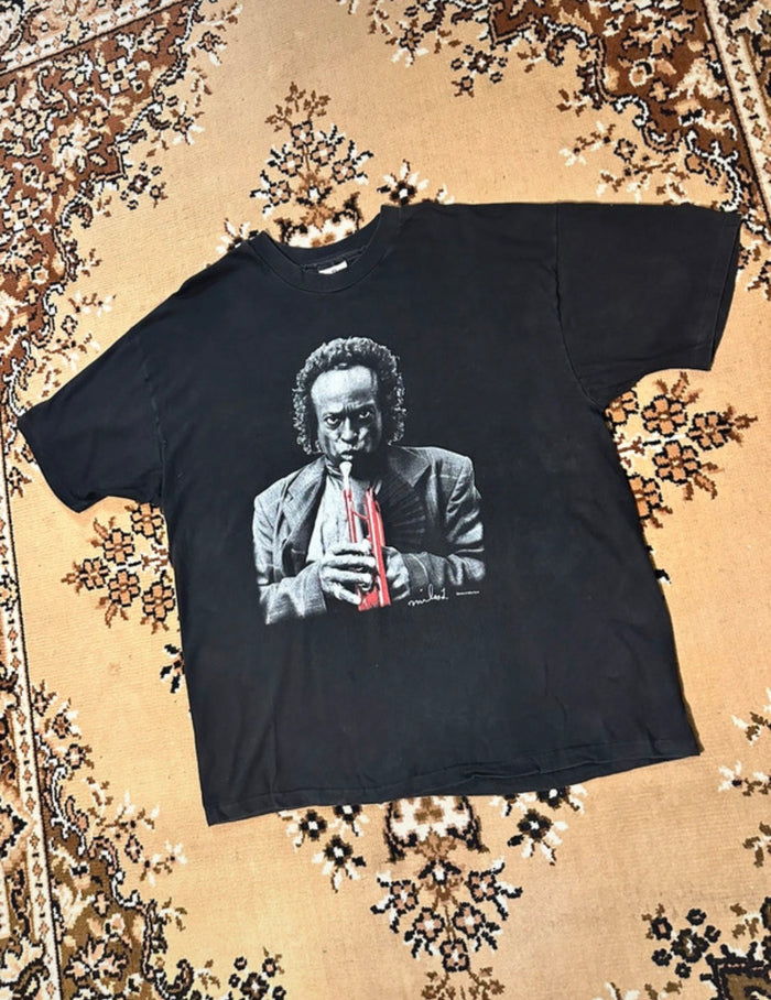 Vintage Miles Davis Single Stitch Short Sleeve T-shirt - Size: 2XL