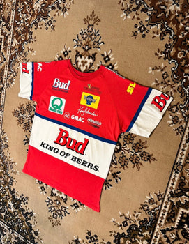 Vintage 90’s Bud King Of Beers Nascar Racing Single Stitch T-shirt - Size: Medium