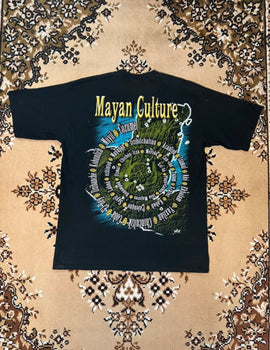 Vintage Mayan Culture Black T-shirt - Size: XL