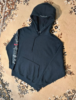 Nike x Supreme Black Pullover Embroidered Hoodie - Size: Small