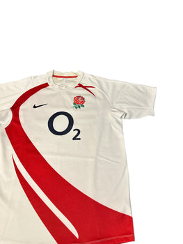 England o2 Rugby Union Home Shirt 2007 2009 World Cup Jersey Top - Mens Medium