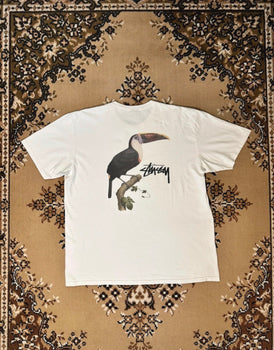 Stussy Toucan Graphic Print Short Sleeve T-shirt - Size: XL