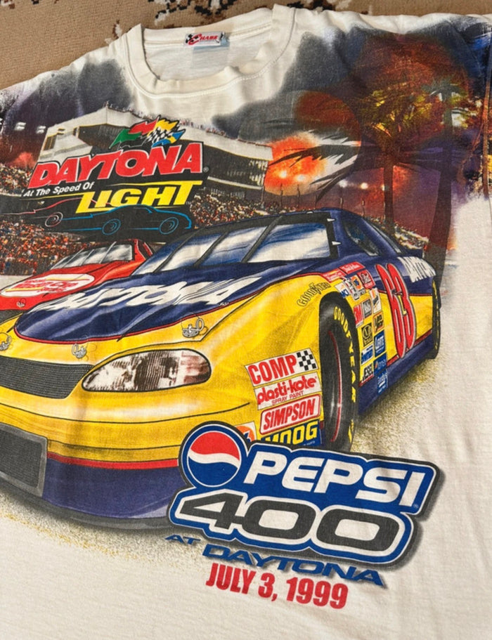 Vintage 90’s Chase Authentics Pepsi 400 Nascar Racing T-shirt - Size: XL