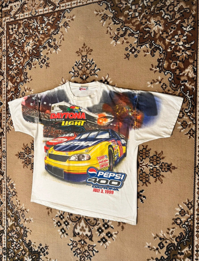 Vintage 90’s Chase Authentics Pepsi 400 Nascar Racing T-shirt - Size: XL