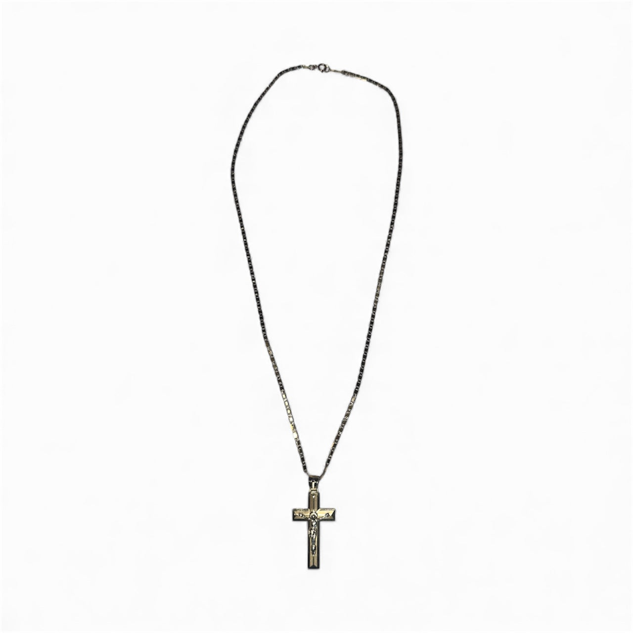 9ct Gold Cross Chain with Christ Pendant – 4.9g