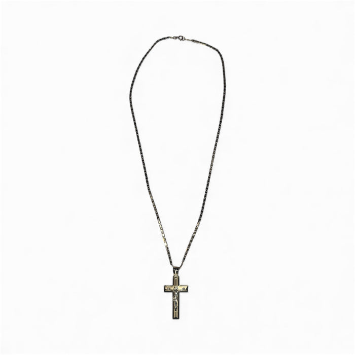 9ct Gold Cross Chain with Christ Pendant – 4.9g