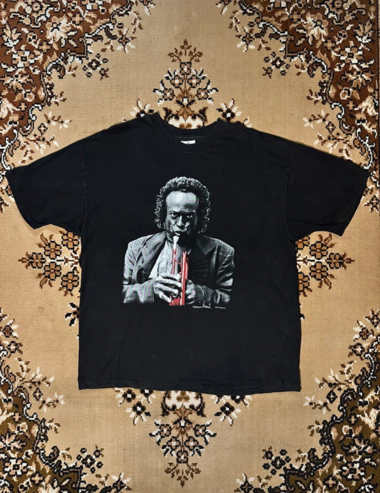 Vintage Miles Davis Single Stitch Short Sleeve T-shirt - Size: 2XL