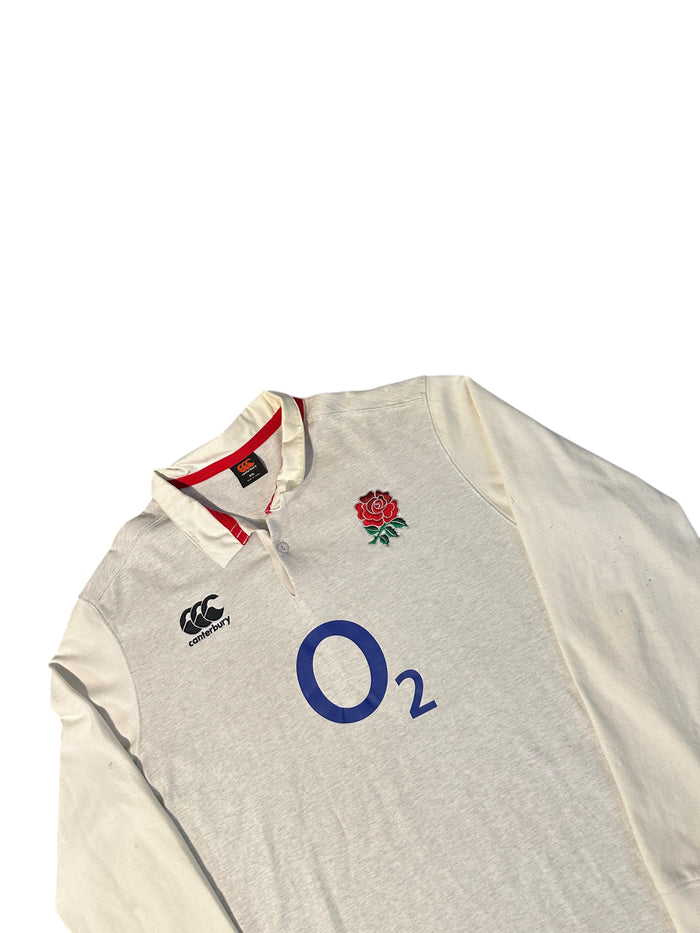 Canterbury England Rugby Men's Shirt Polo Grey White O2 Vapodri Size 4XL