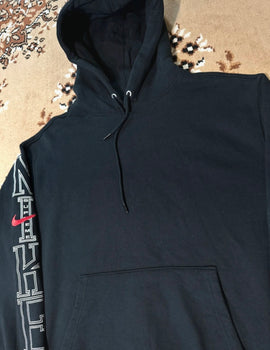 Nike x Supreme Black Pullover Embroidered Hoodie - Size: Small