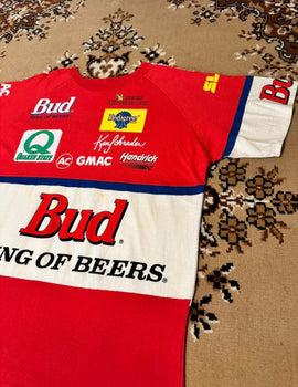 Vintage 90’s Bud King Of Beers Nascar Racing Single Stitch T-shirt - Size: Medium