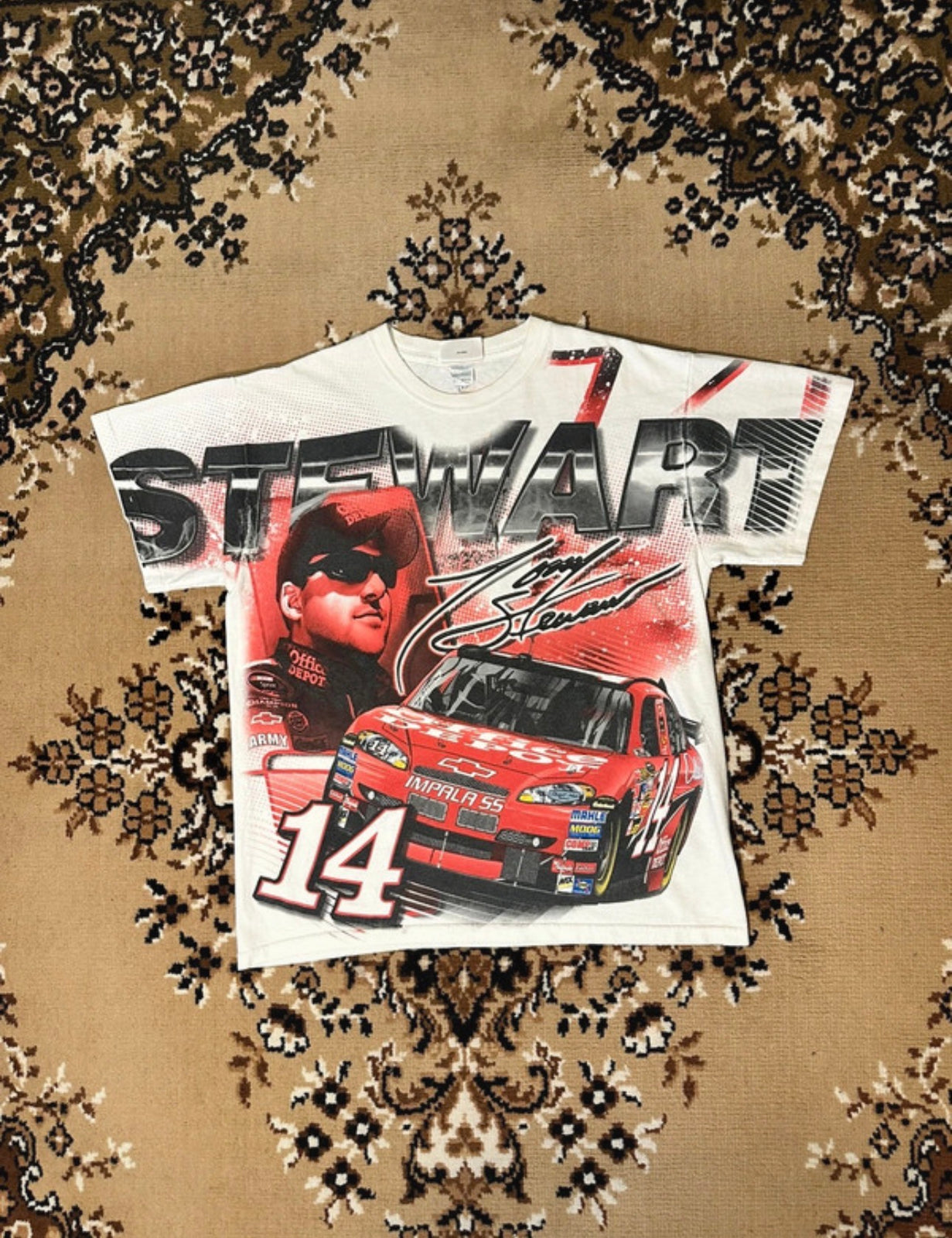 Chase Authentics Tony Stewart All Over Print Nascar T-shirt - Size: Medium