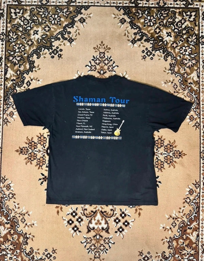 Vintage Carlos Santana Shaman Tour Rare Music T-shirt - Size: XL
