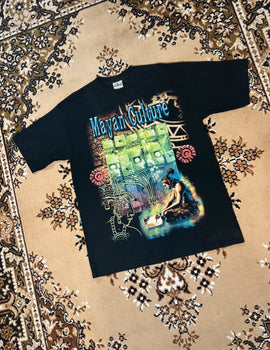 Vintage Mayan Culture Black T-shirt - Size: XL
