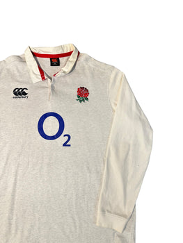 Canterbury England Rugby Men's Shirt Polo Grey White O2 Vapodri Size 4XL